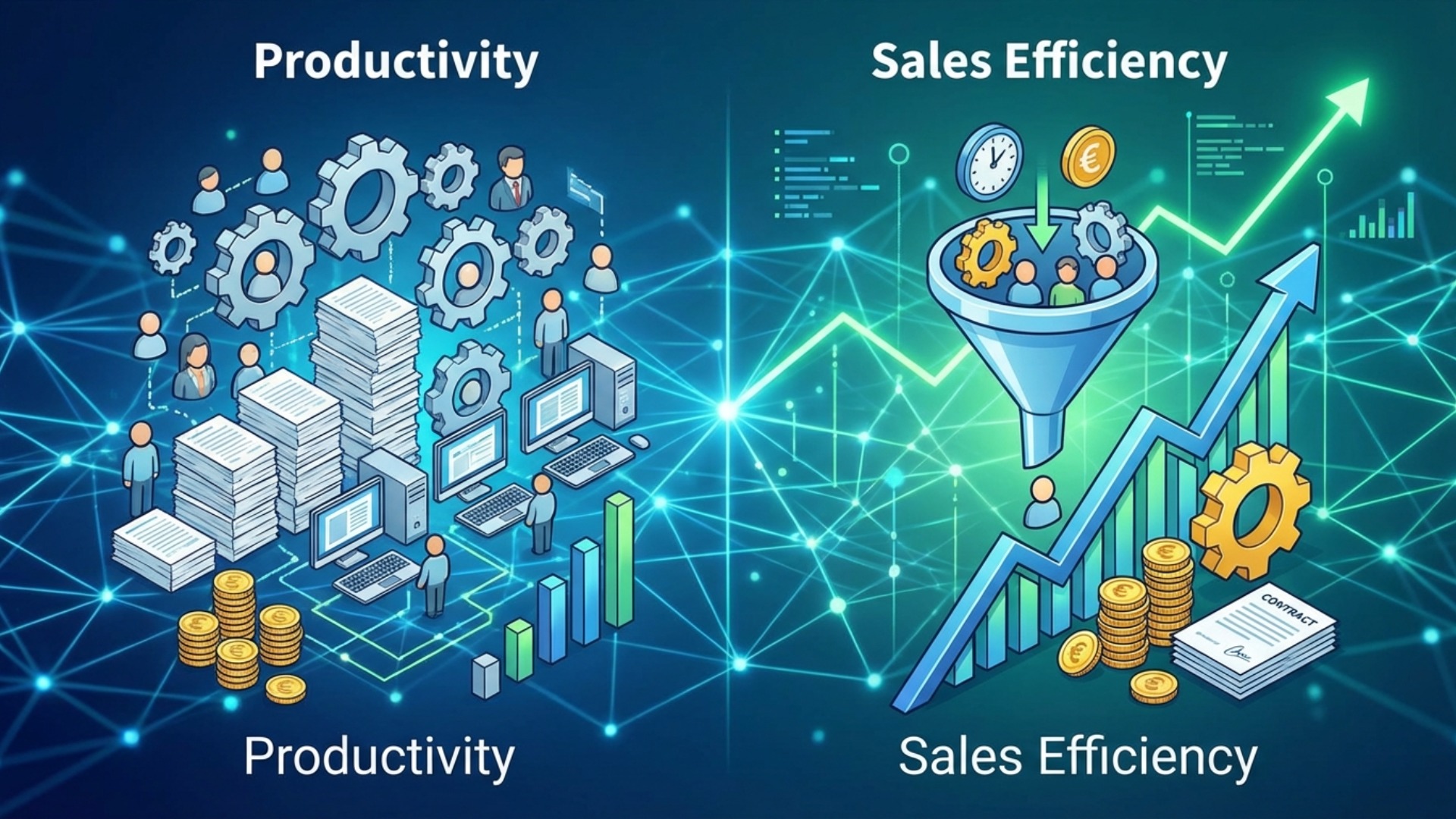 営業効率とは？生産性との違いを解説