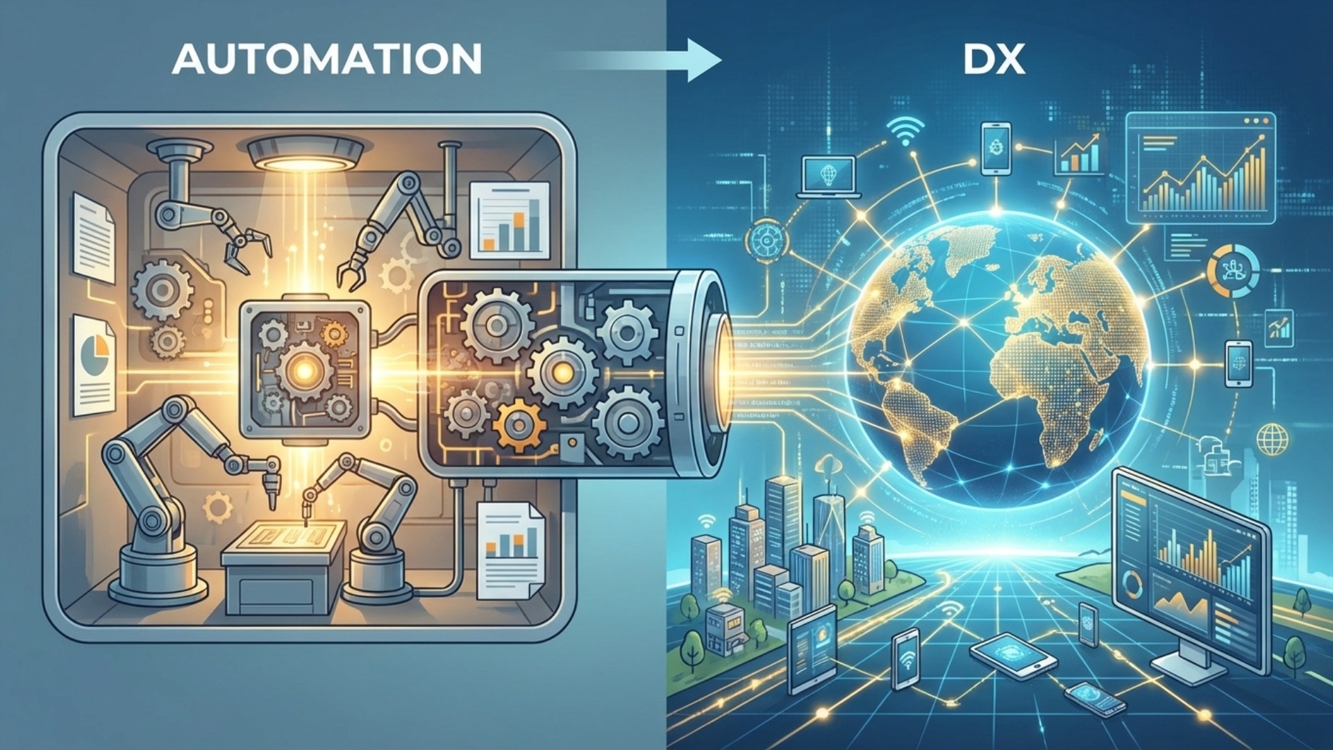 DXと自動化の根本的な違いとは？目的と範囲を解説