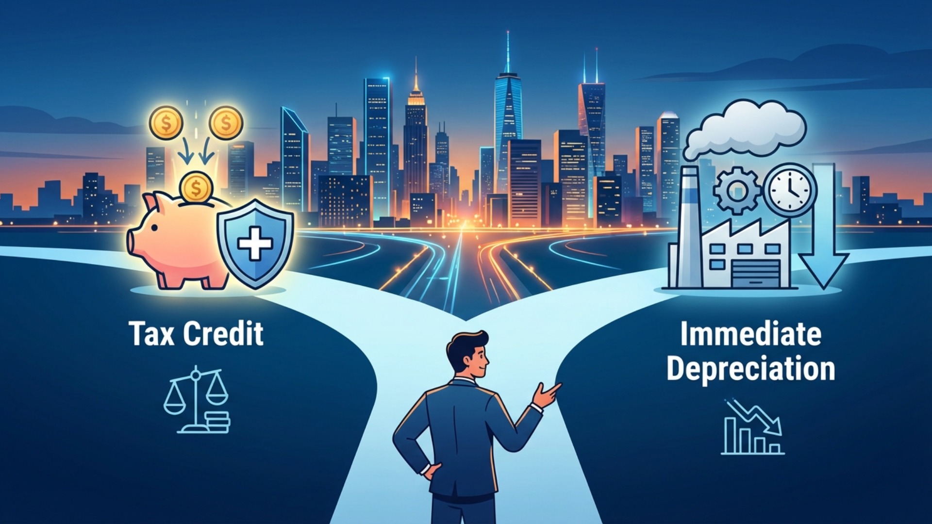 選べる2つの優遇措置！税額控除と即時償却の違い