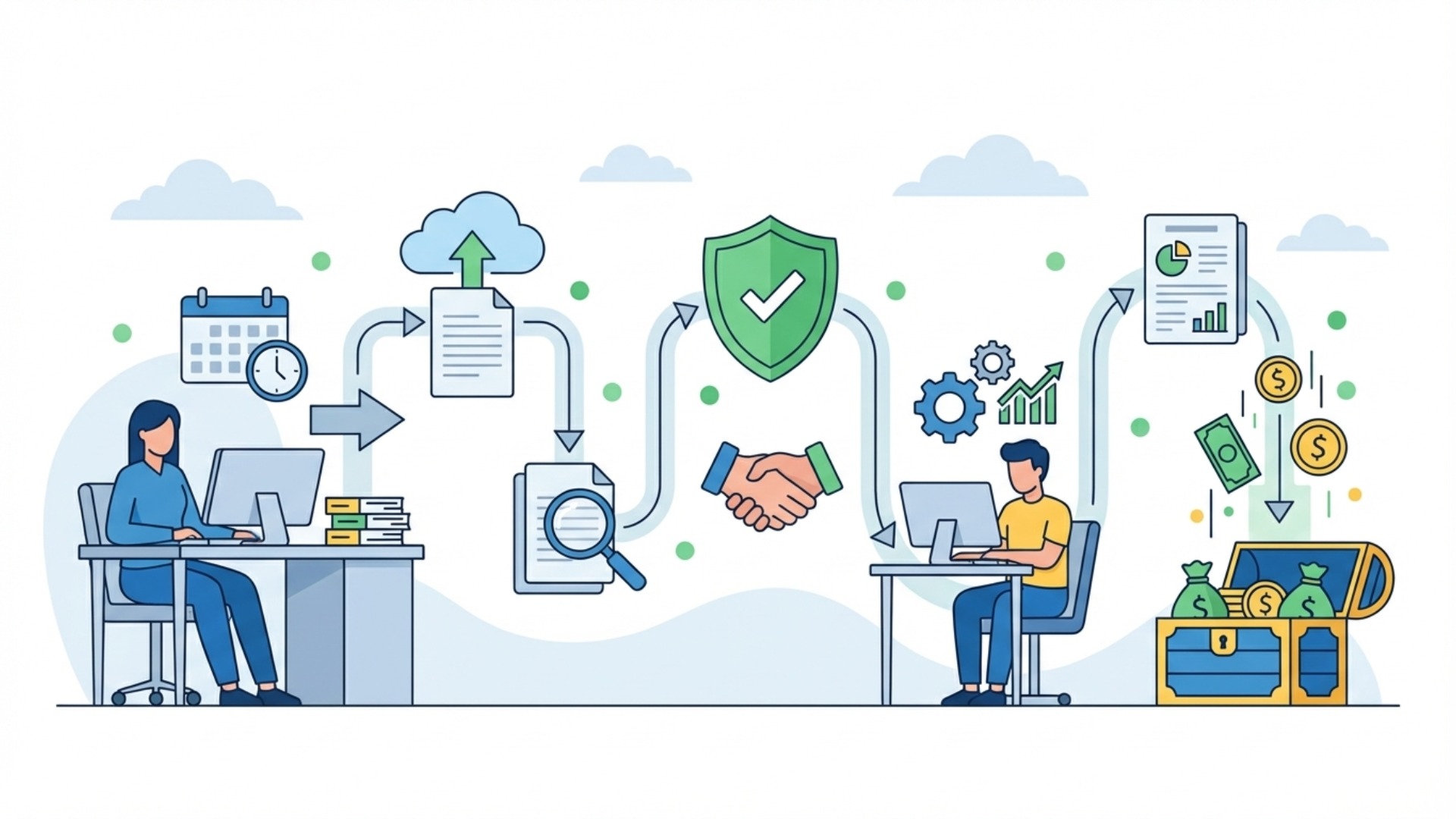 生産性向上補助金の申請から受給までの流れ