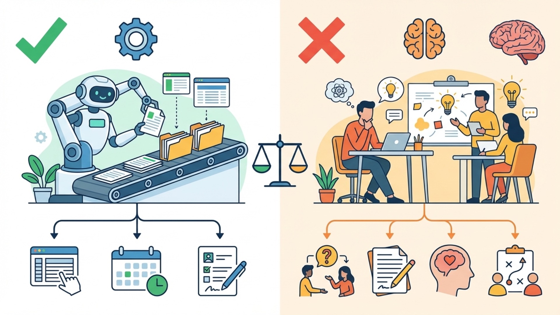 自動化に適した業務・向いていない業務
