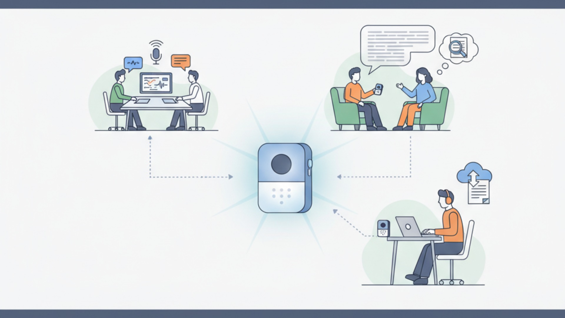【業務別】AIボイスレコーダーの具体的な活用シーン
