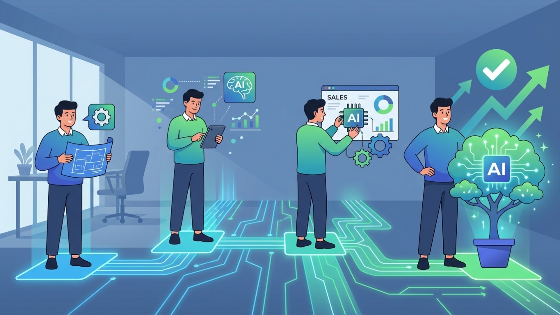 営業組織にAIを導入するための4ステップ