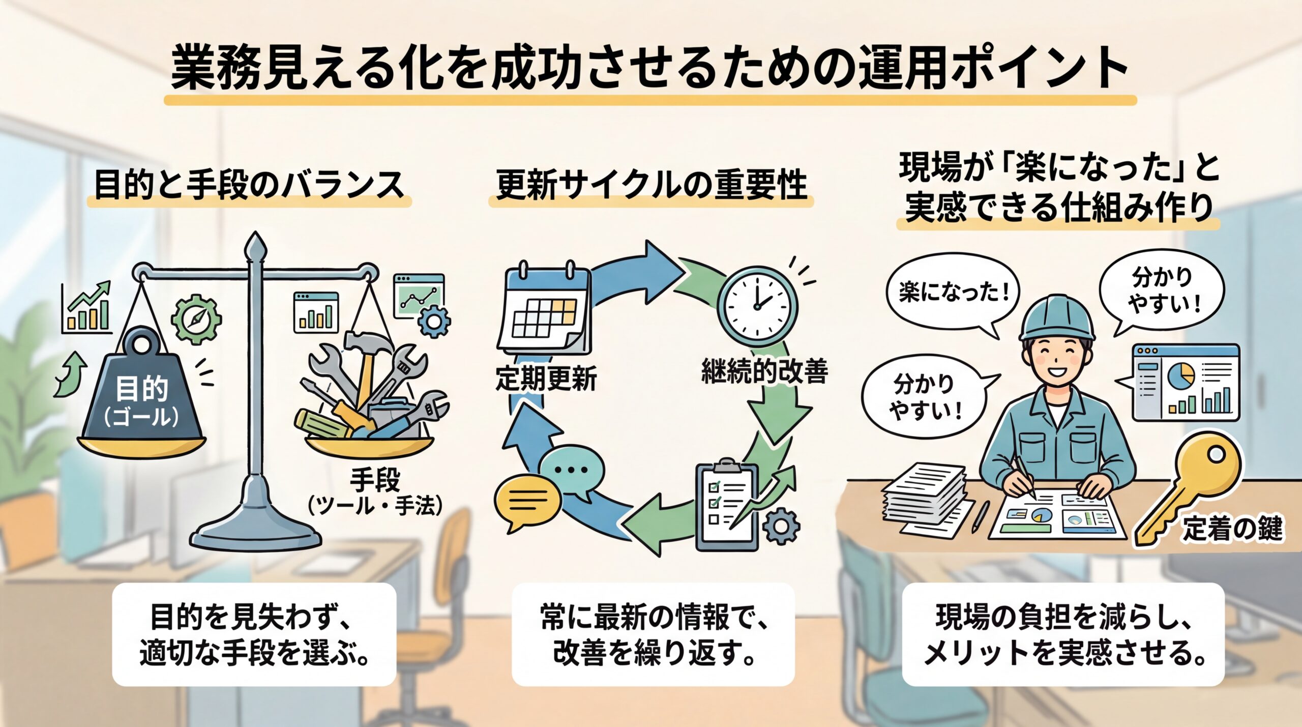 業務の見える化を成功させるためのポイント