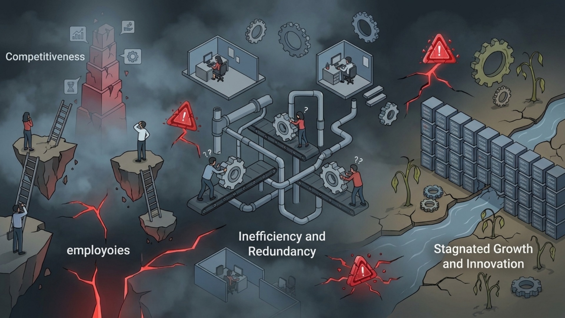 ナレッジ共有ができていない企業が直面する3つのリスク