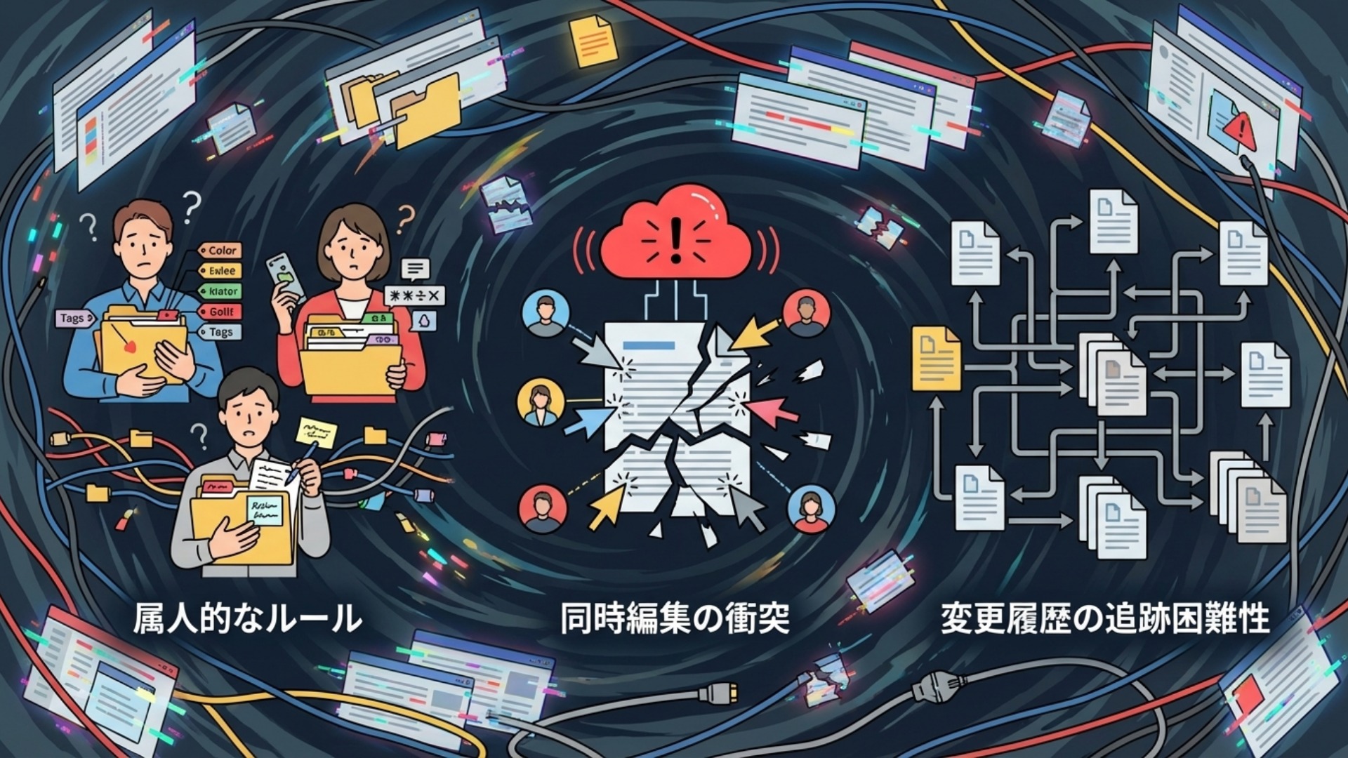 ファイル管理がカオス化する代表的な3つの原因