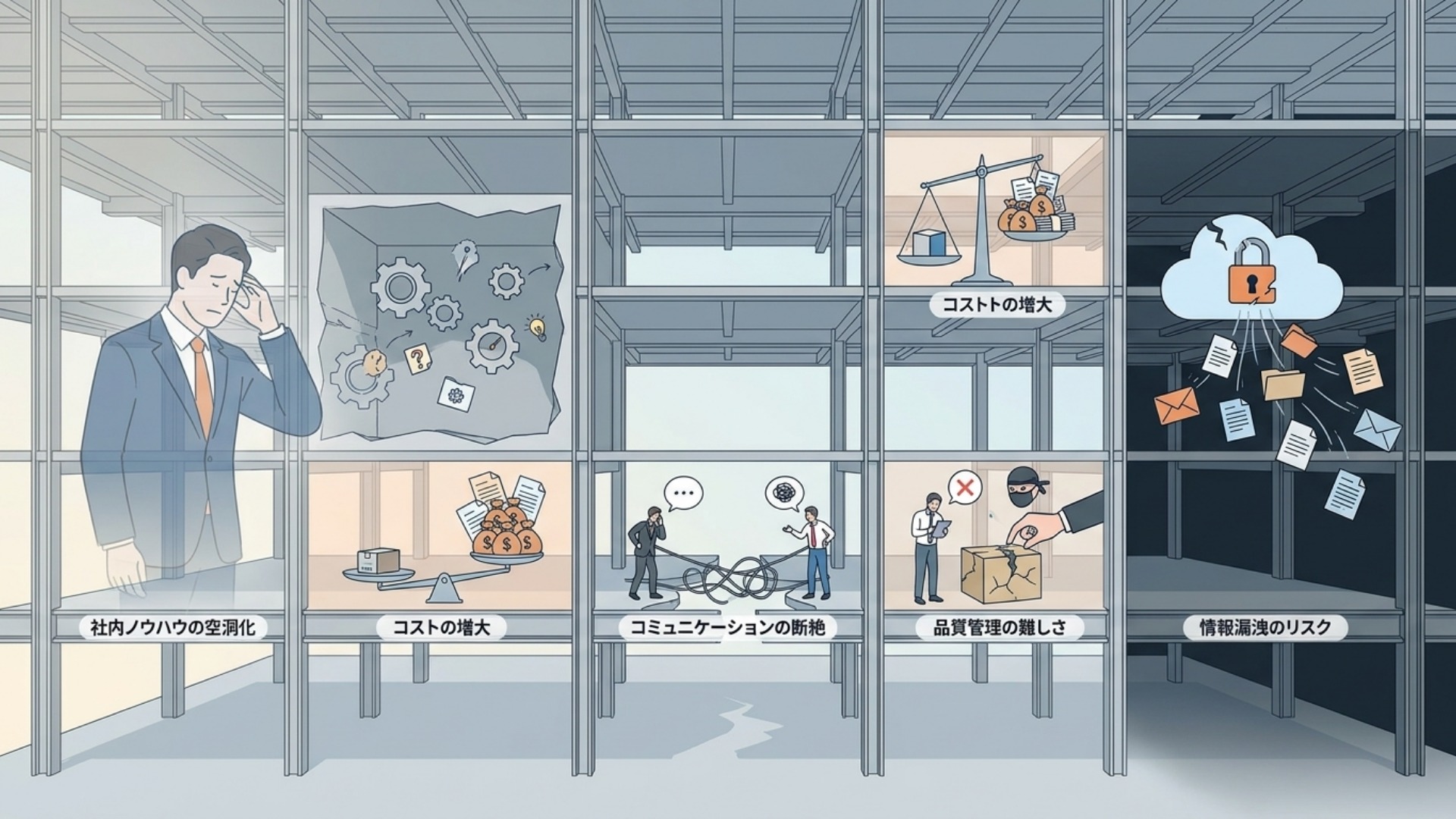 外注依存がもたらす5つの経営リスク