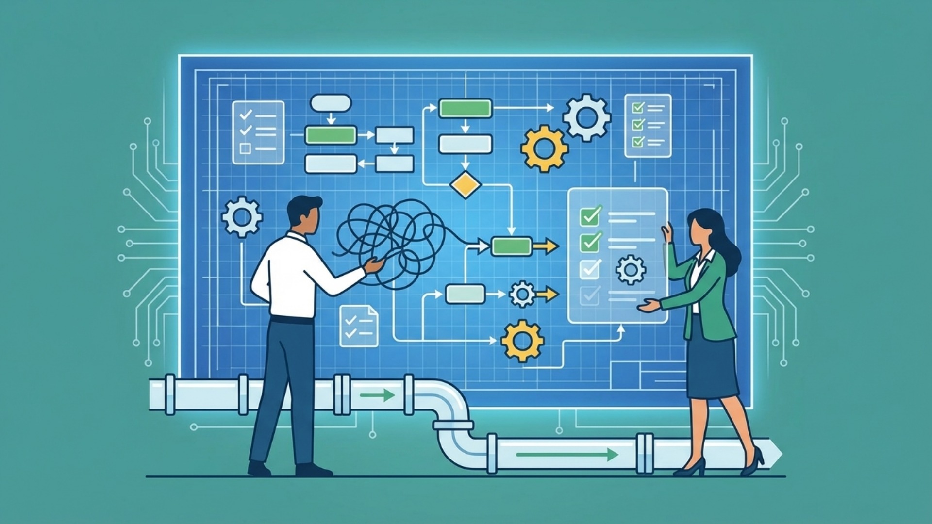 まず取り組むべきこと：業務プロセスの見直しと標準化