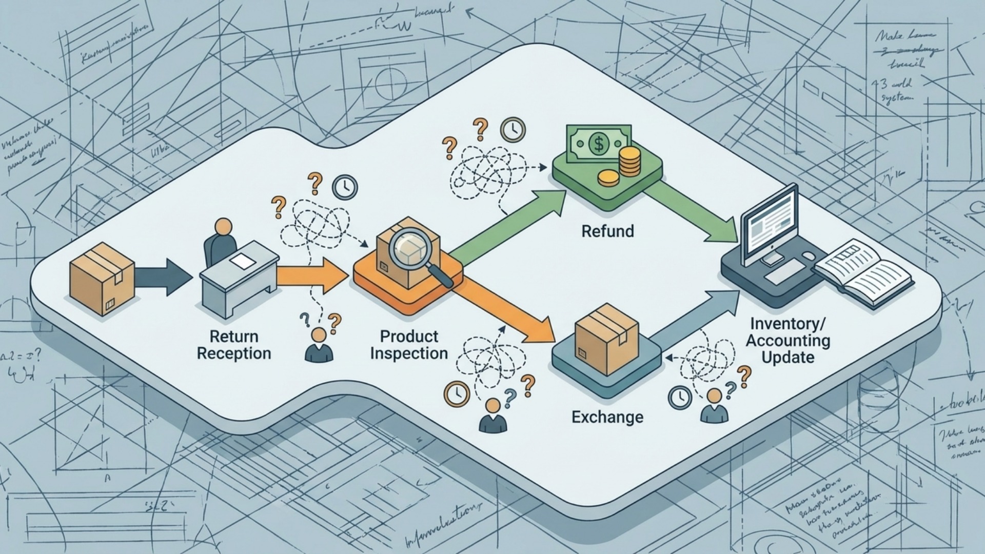【図解】煩雑になりがちな返品処理の基本フロー
