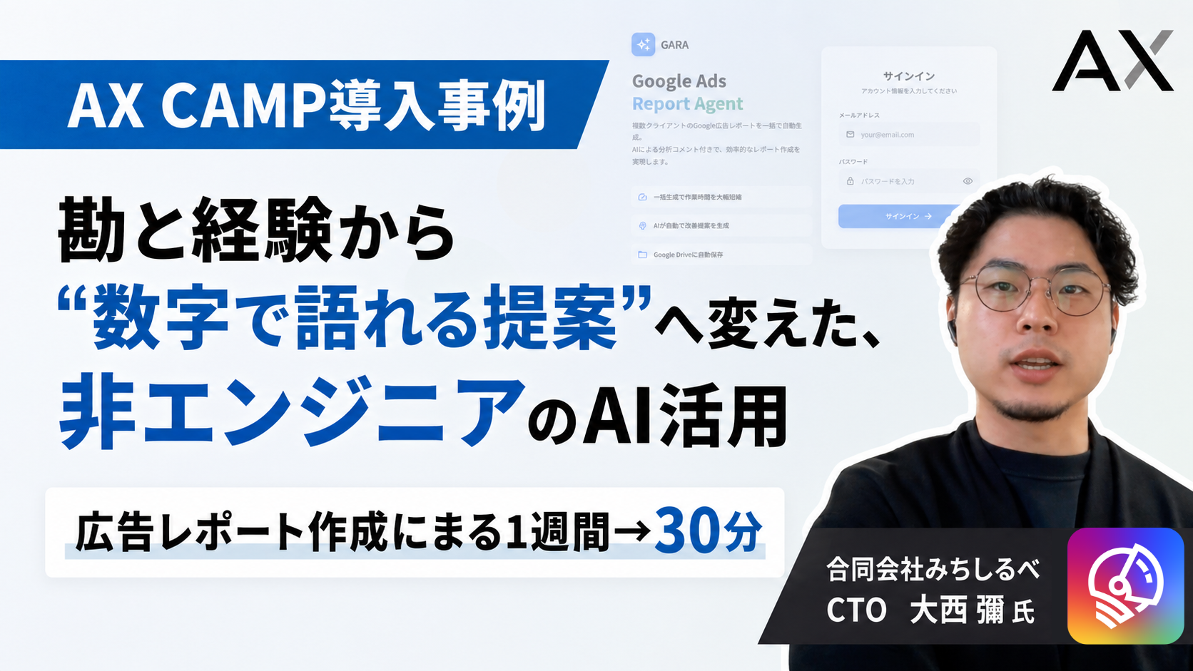 【導入事例】まる1週間かかっていた広告レポート作成が30分に。勘と経験→“数字で語れる提案”へ変えた、非エンジニアのAI活用