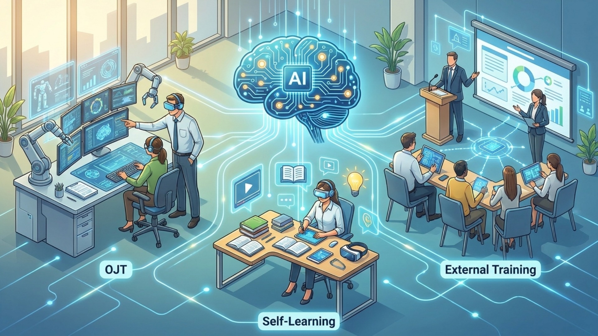 企業でAI活用人材を育成する主な方法
