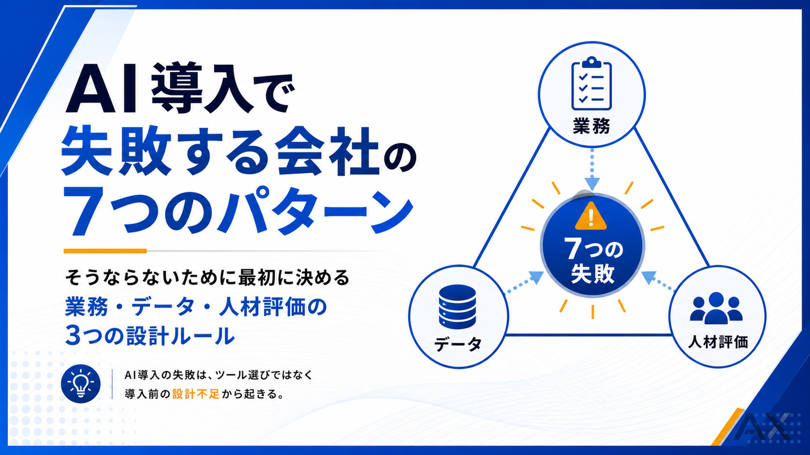 AI導入で失敗する会社の7つのパターン