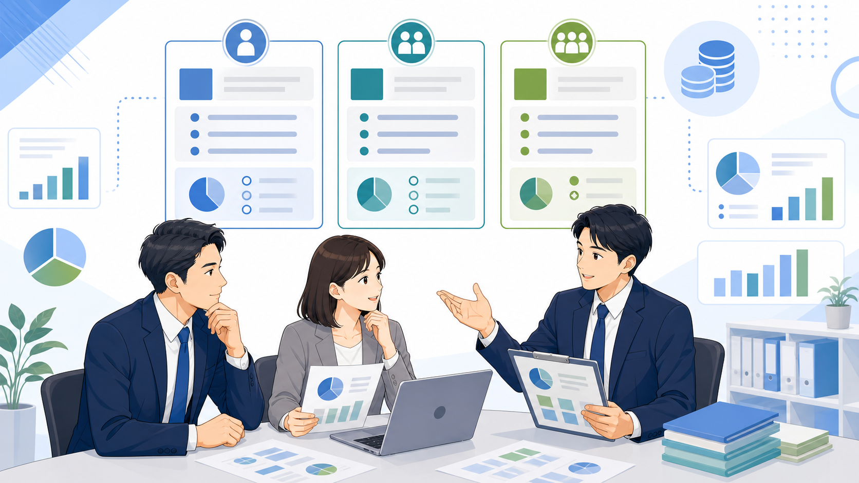 AI顧問の料金体系と費用相場を表す図解イラスト