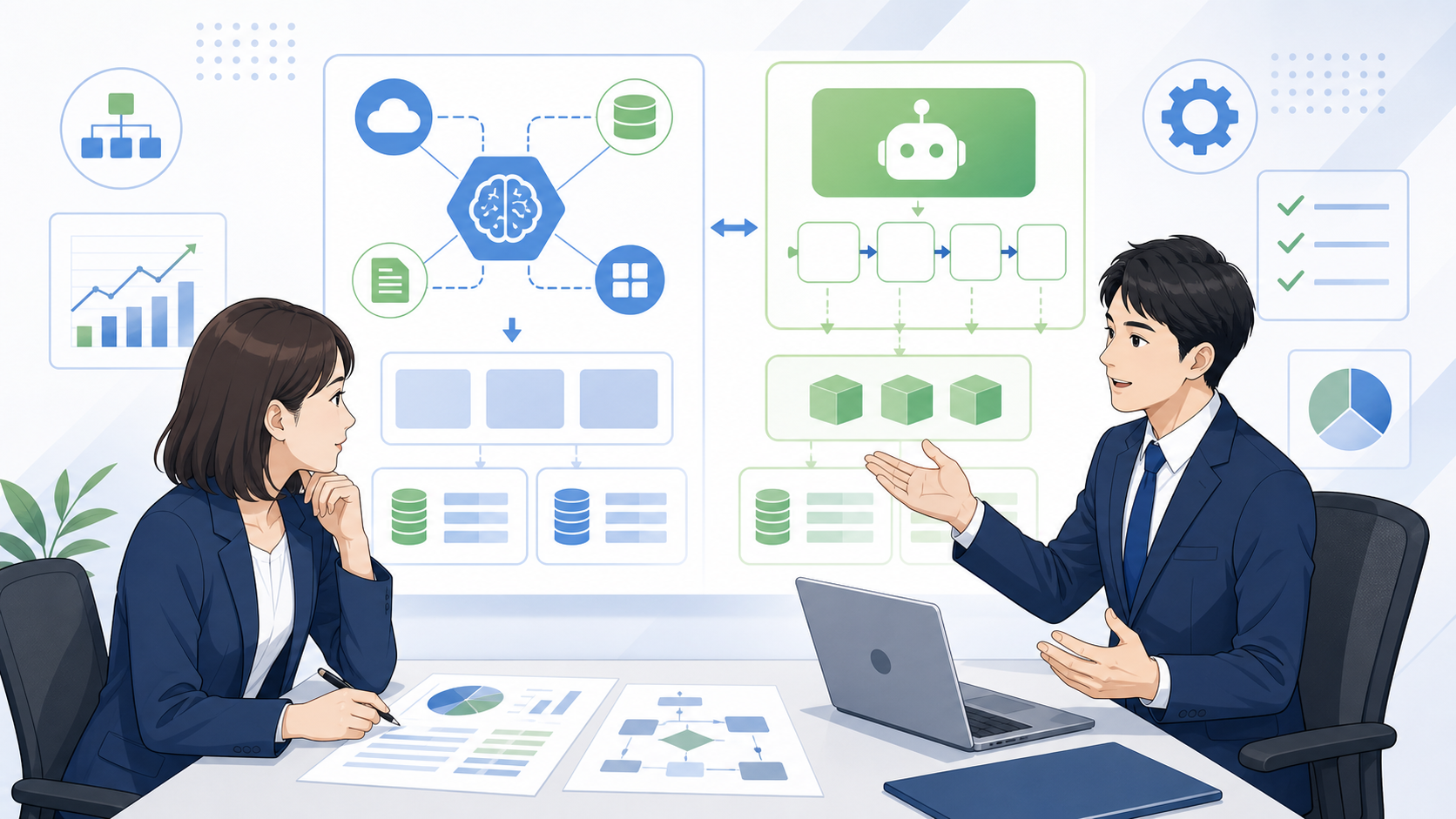 AIエージェントを構築する際の費用感を表す図解イラスト