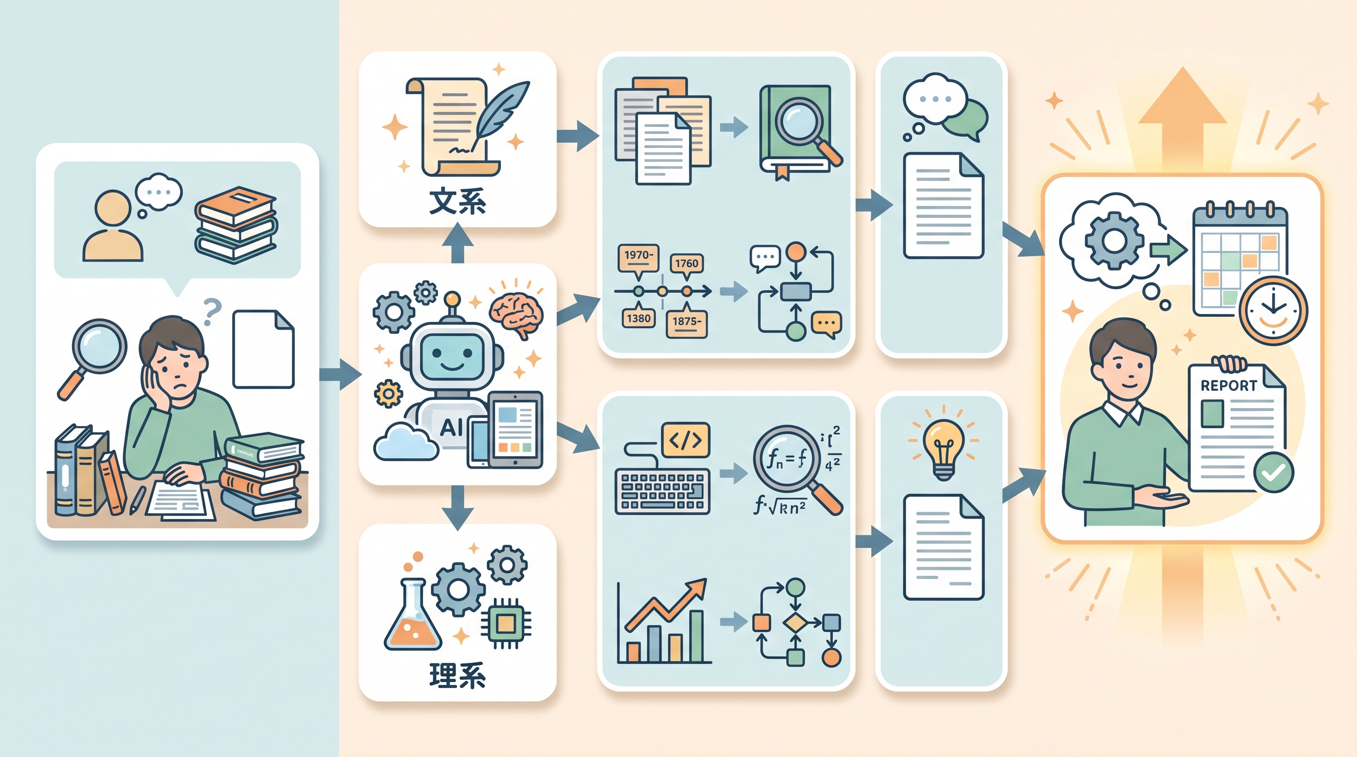 【文系・理系別】AIのレポート活用事例