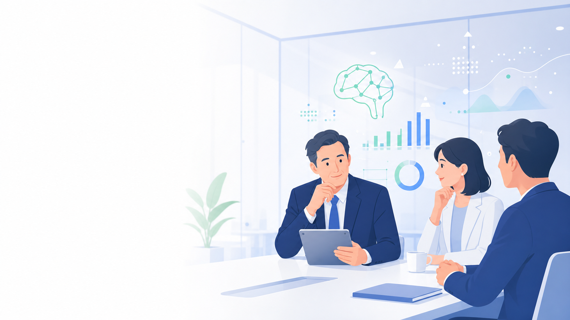 なぜ、経営層にAI研修が必要なのか？を表す図解イラスト