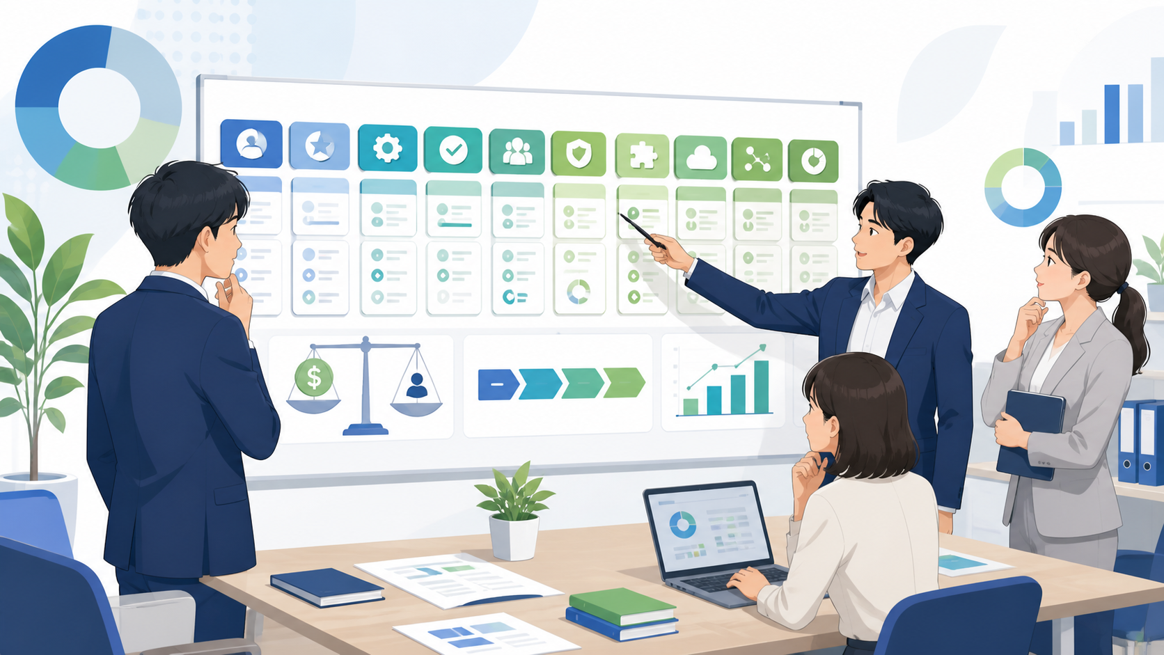 Salesforceからの移行先としておすすめのツール10選を表す図解イラスト
