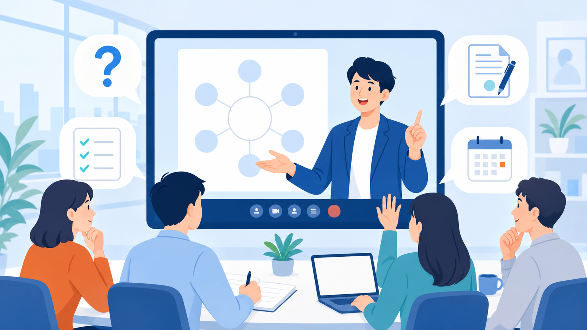 無料説明会に参加するメリットを表す図解イラスト