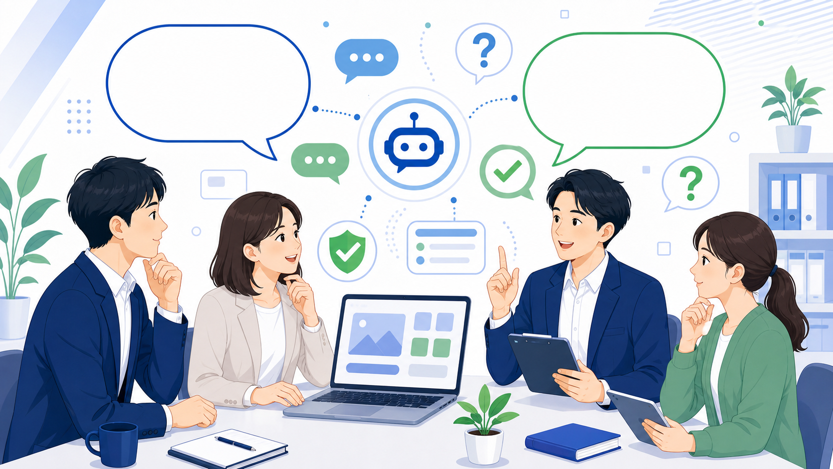 バイブコーディングに関するよくある質問を表す図解イラスト