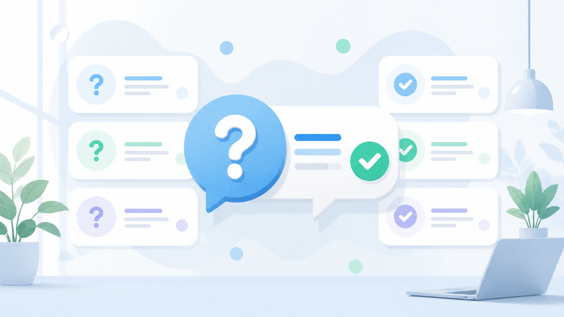 よくある質問（FAQ）を表す図解イラスト