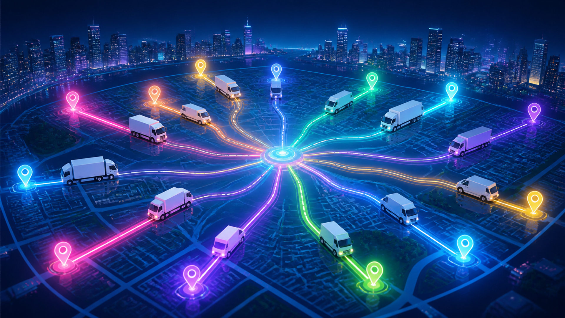 自動配車システムの比較候補11選を表す図解イラスト