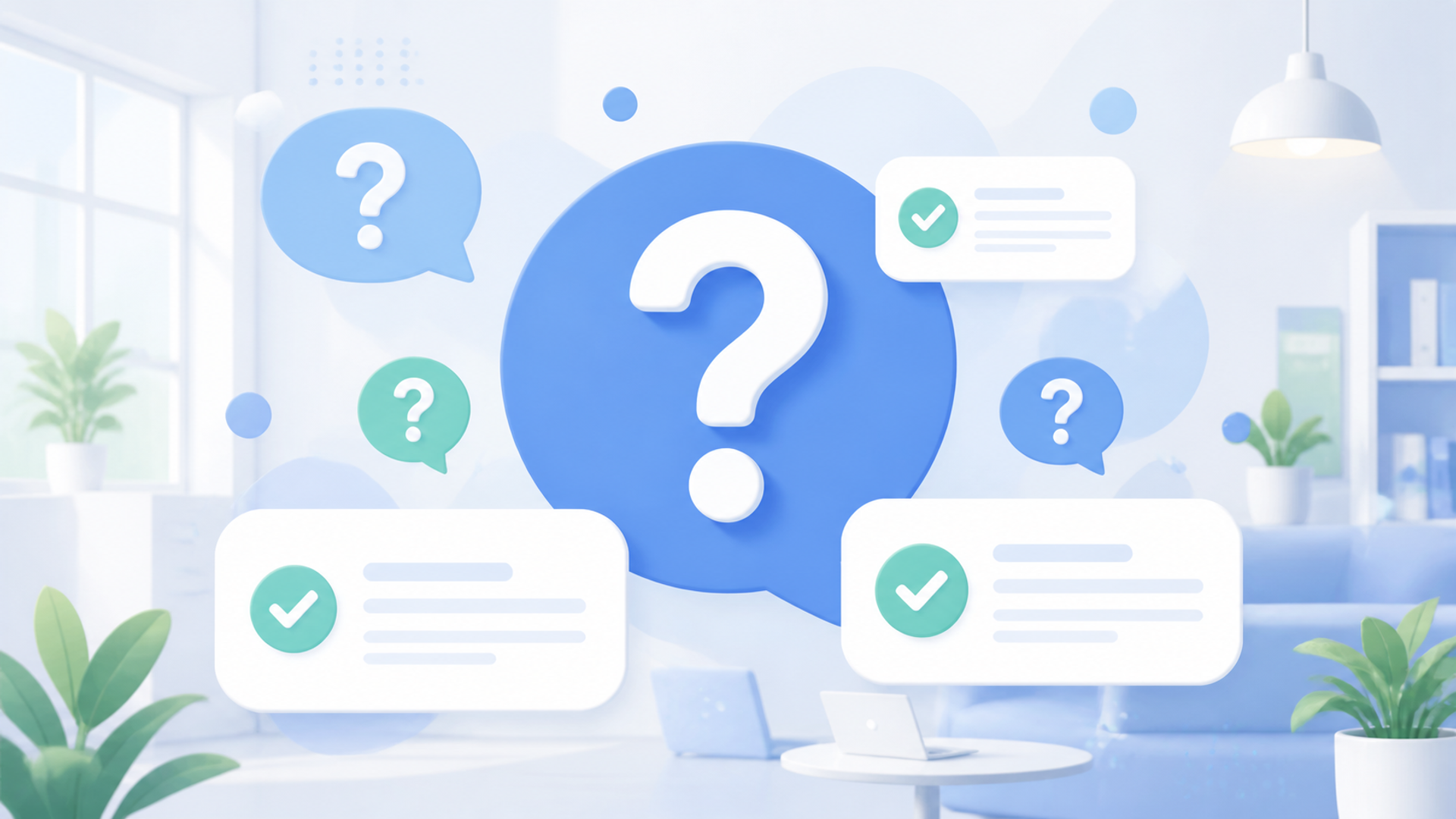 導入に関するよくある質問（FAQ）を表す図解イラスト