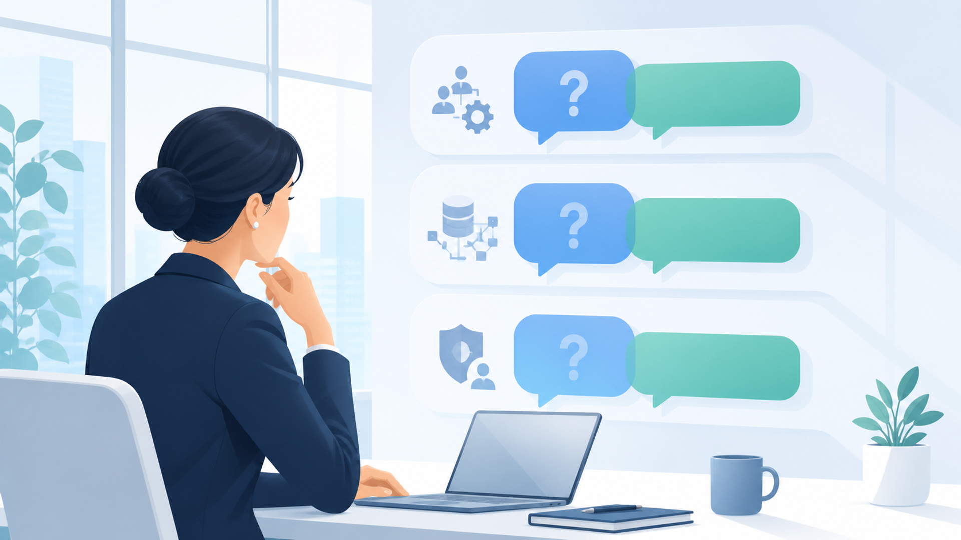 導入に関するよくある質問（FAQ）を表す図解イラスト