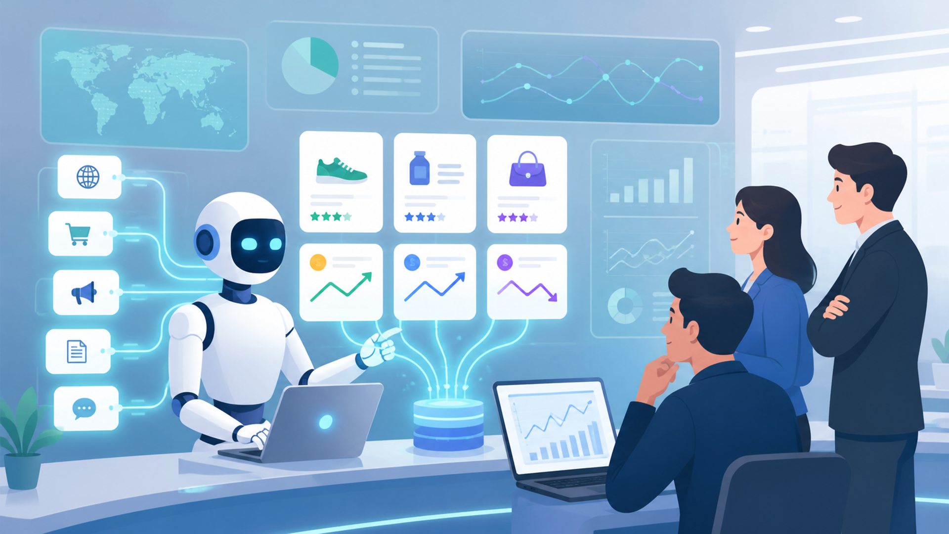 AIによる競合調査の自動化が2026年のビジネスで急務とされる理由を表す図解イラスト