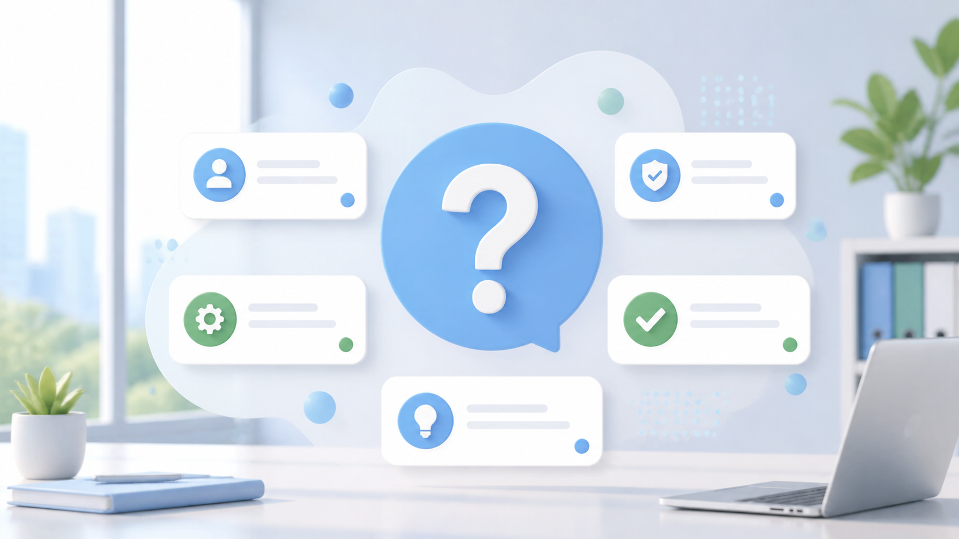 よくある質問（FAQ）を表す図解イラスト