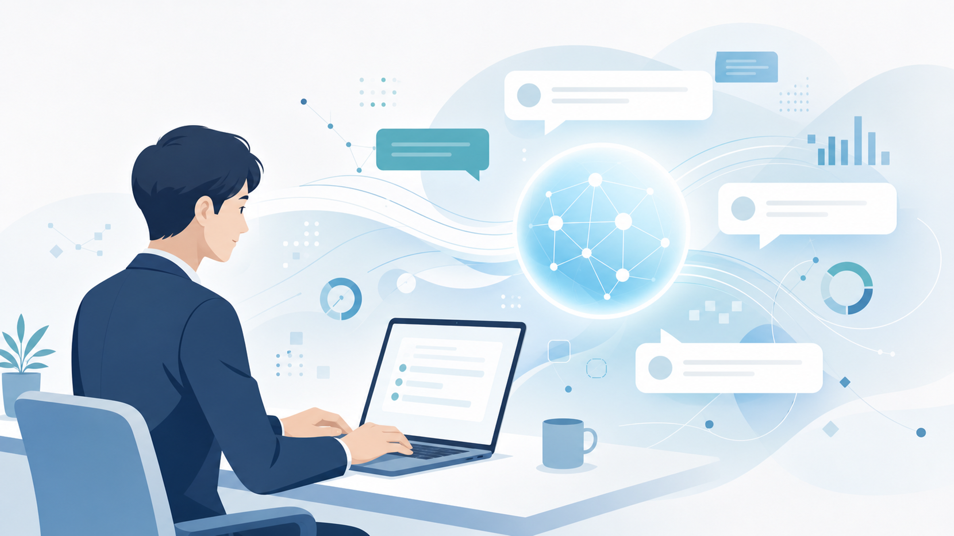 そもそもChatGPTとは？を表す図解イラスト
