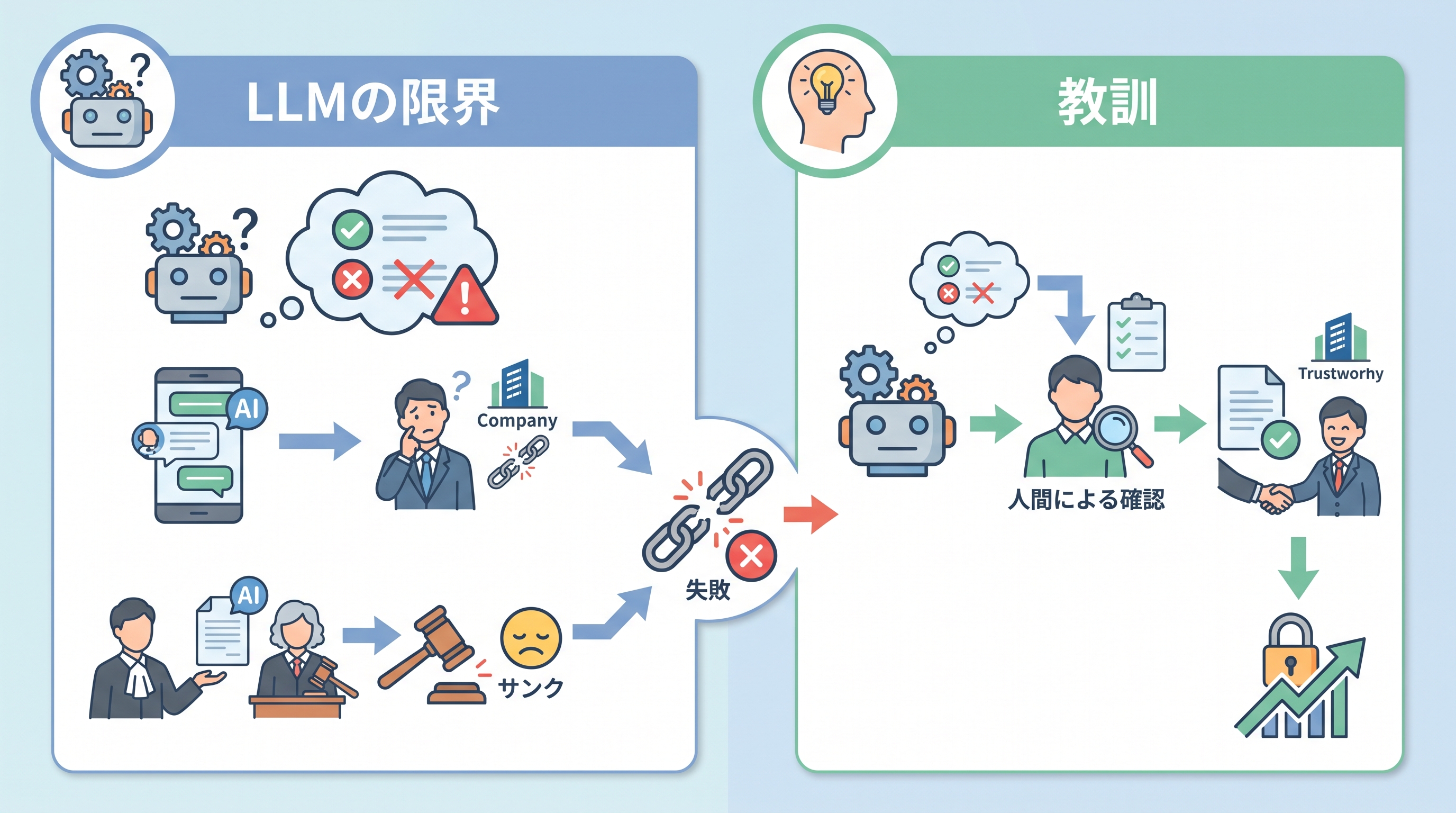 【事例】LLMの限界が引き起こした失敗例とその教訓