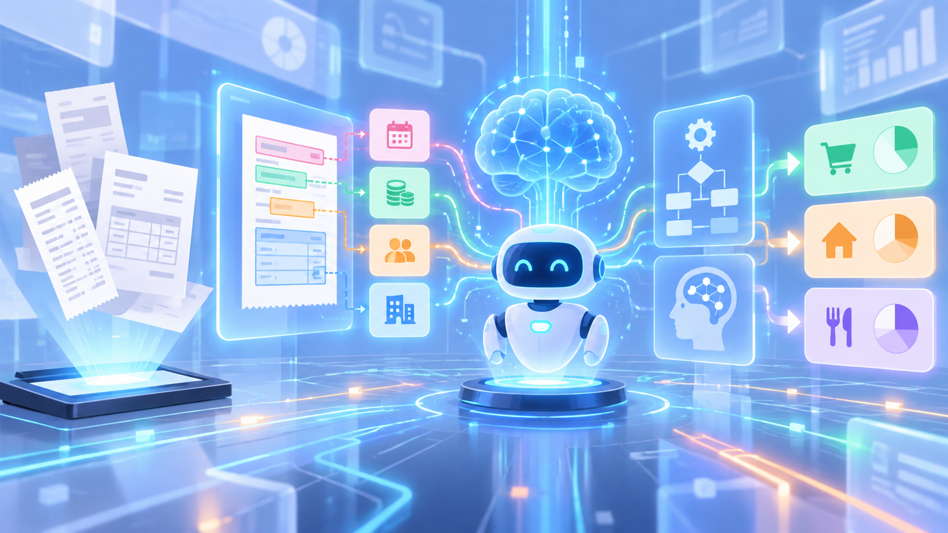 自動判定を支えるAIの仕組みと活用技術を表す図解イラスト