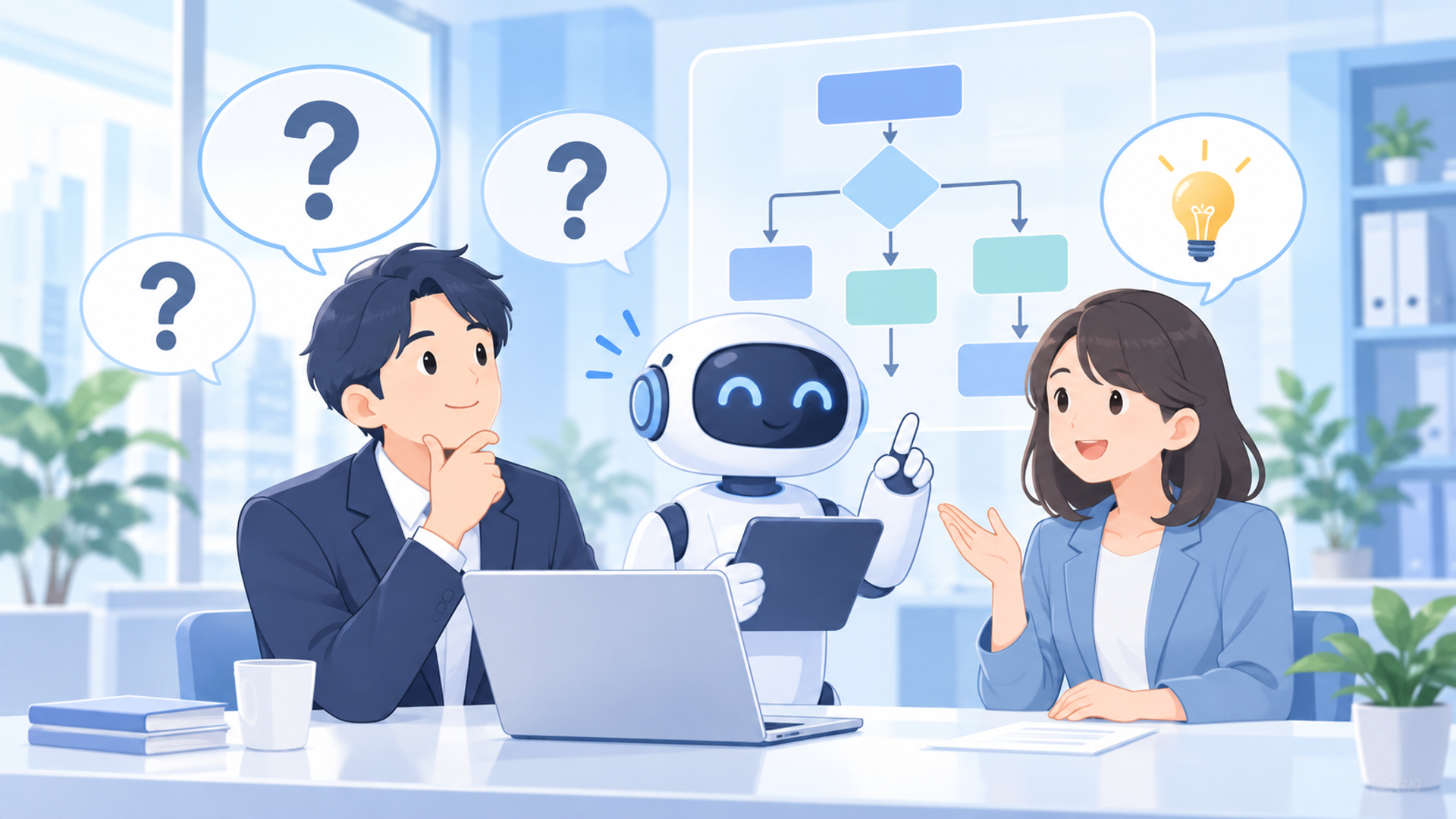 税区分判定の自動化に関するよくある質問（FAQ）を表す図解イラスト
