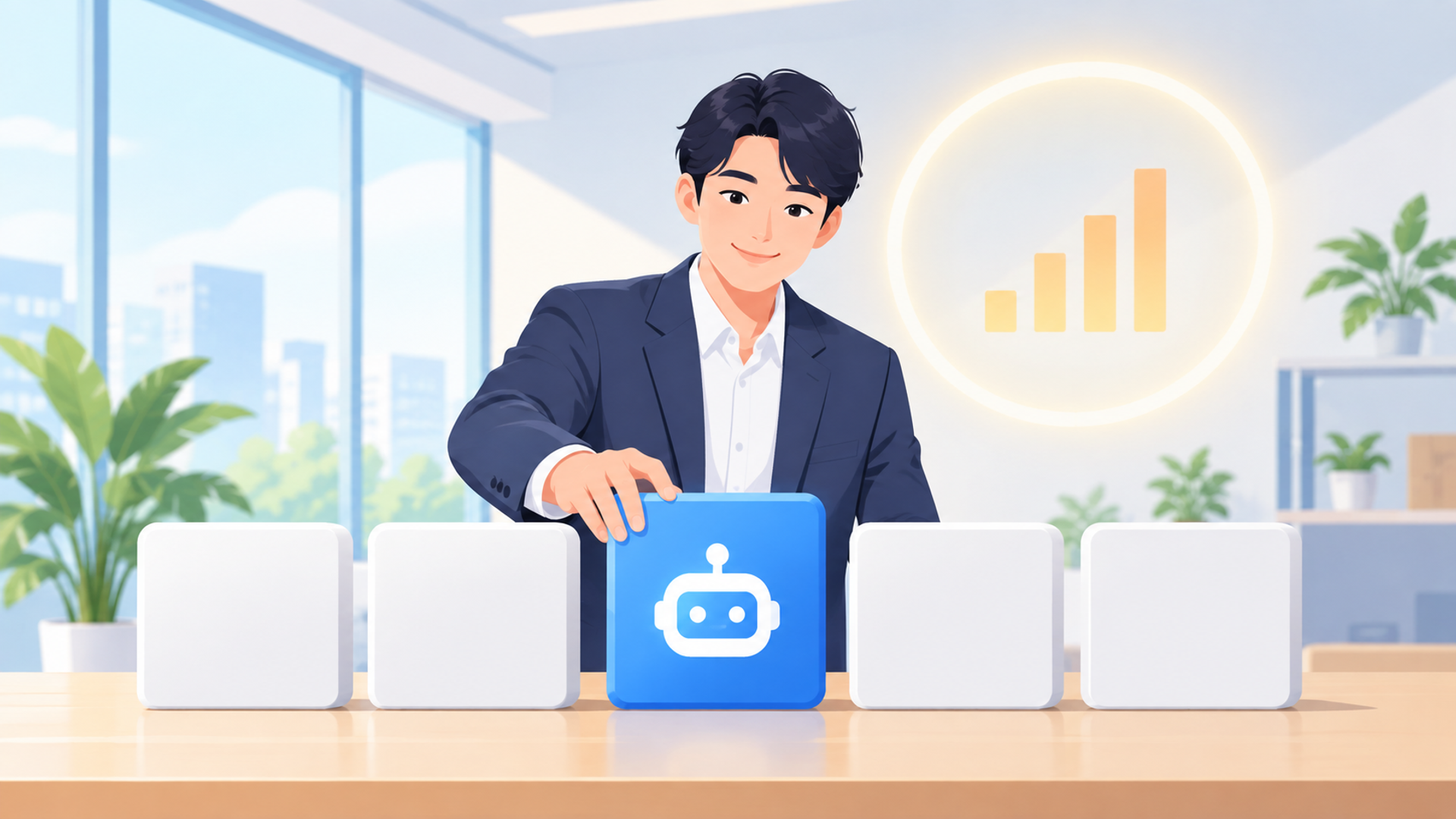 開発したAIアプリを組織に定着・活用させるポイントを表す図解イラスト