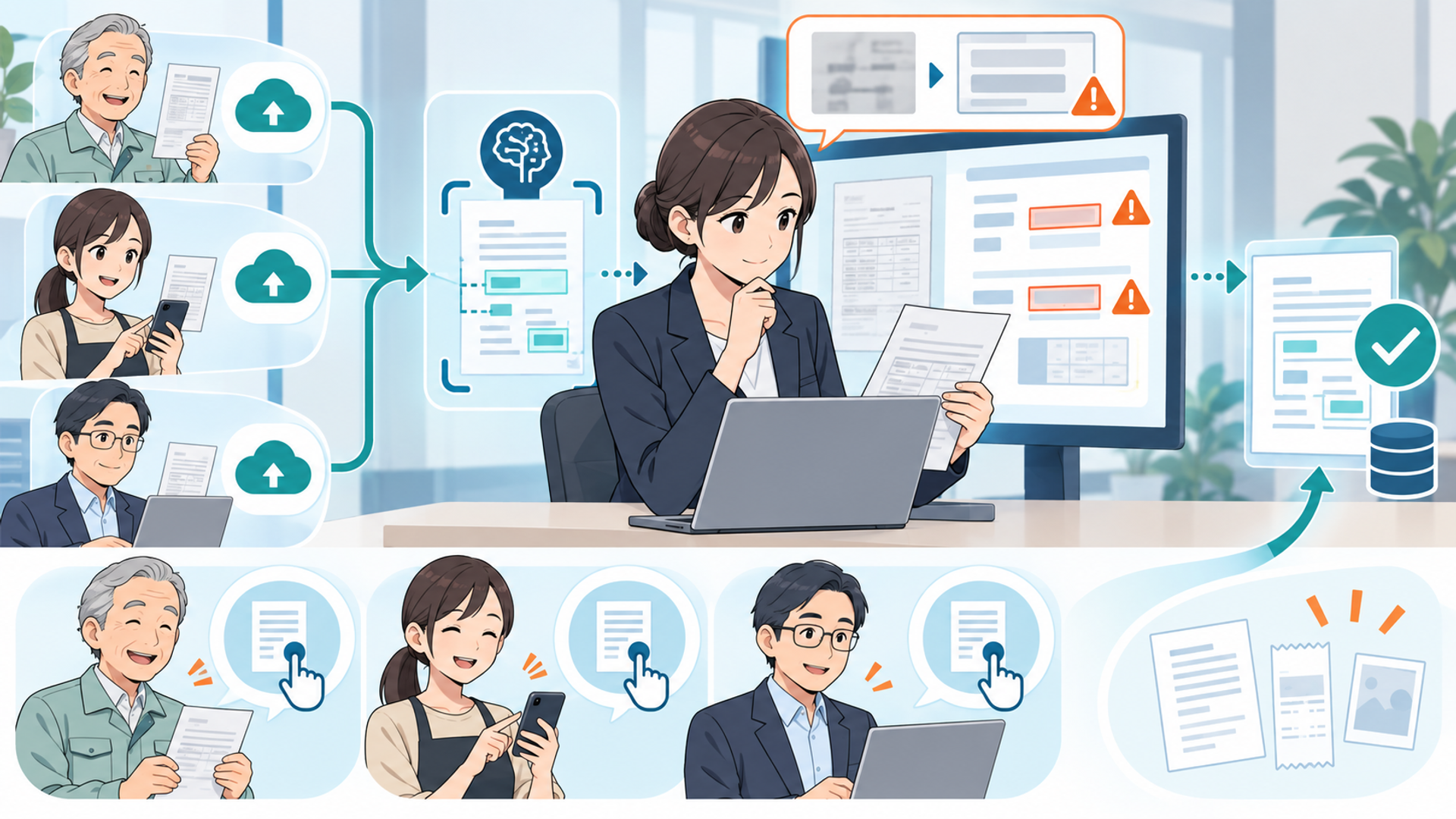 導入時に気をつけるべき注意点と失敗を防ぐ対策を表す図解イラスト