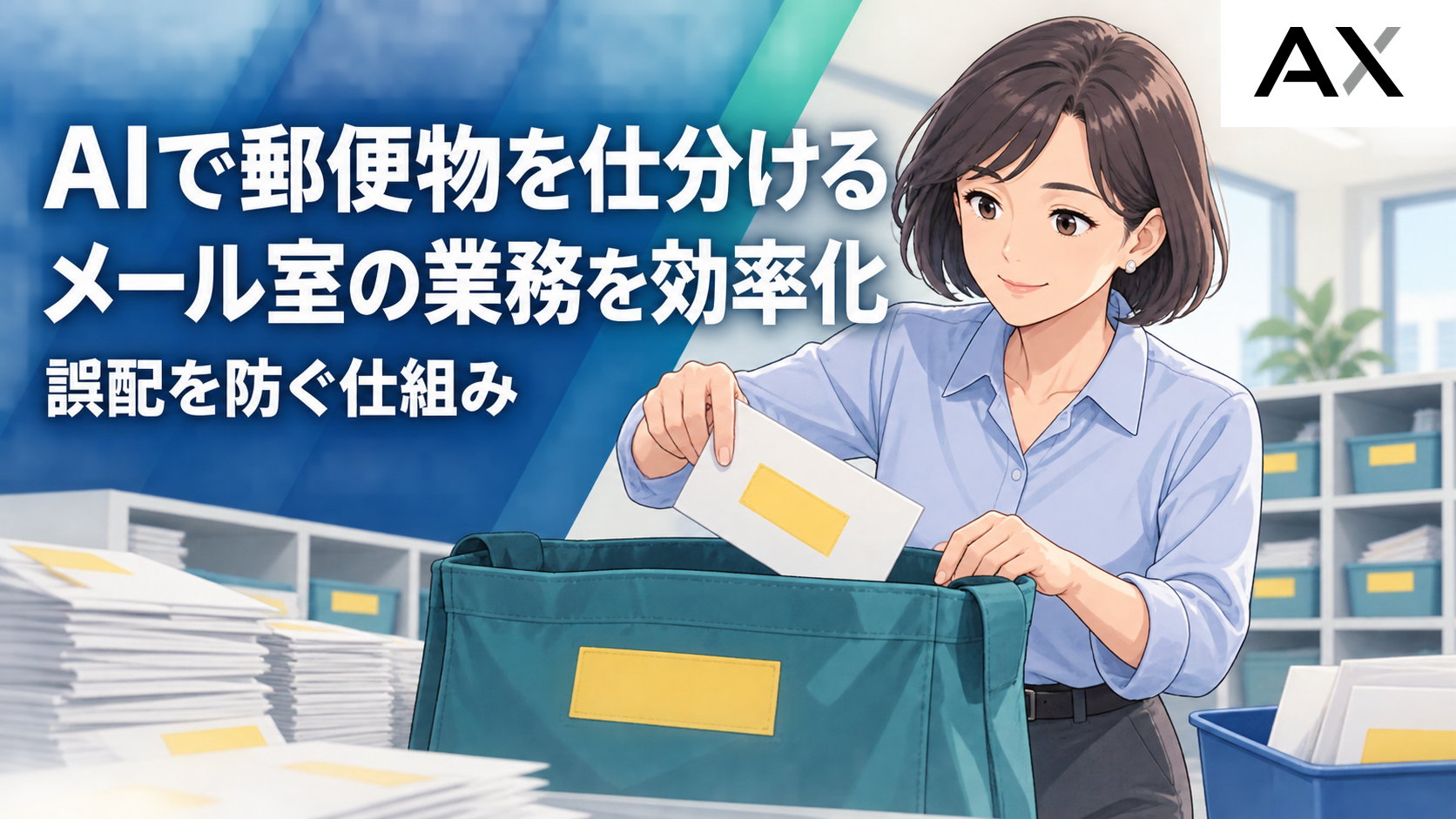 AIによる郵便物仕分けとは？大企業におけるメール室の業務効率化と誤配を防ぐ仕組みを解説