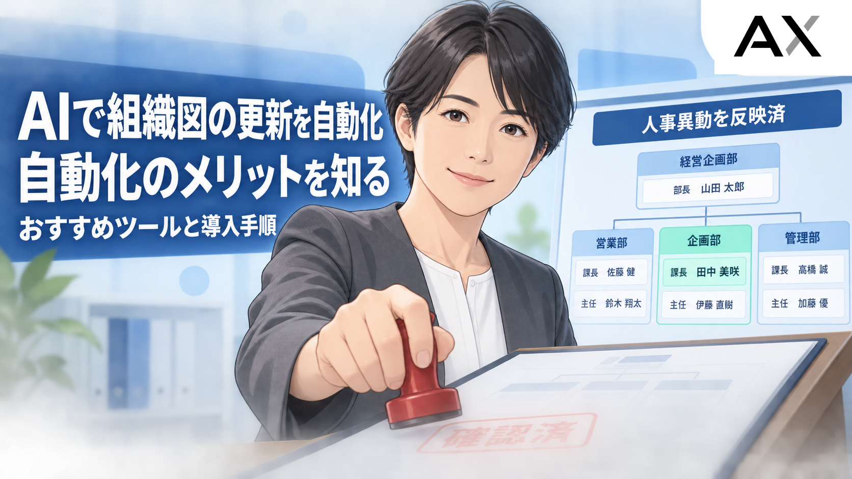 AIで組織図の更新を自動化するメリットとは？おすすめツールと導入手順を解説