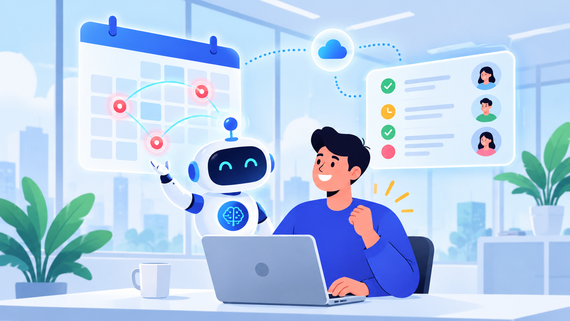 AIによる支払期限管理の自動化を導入するメリットを表す図解イラスト