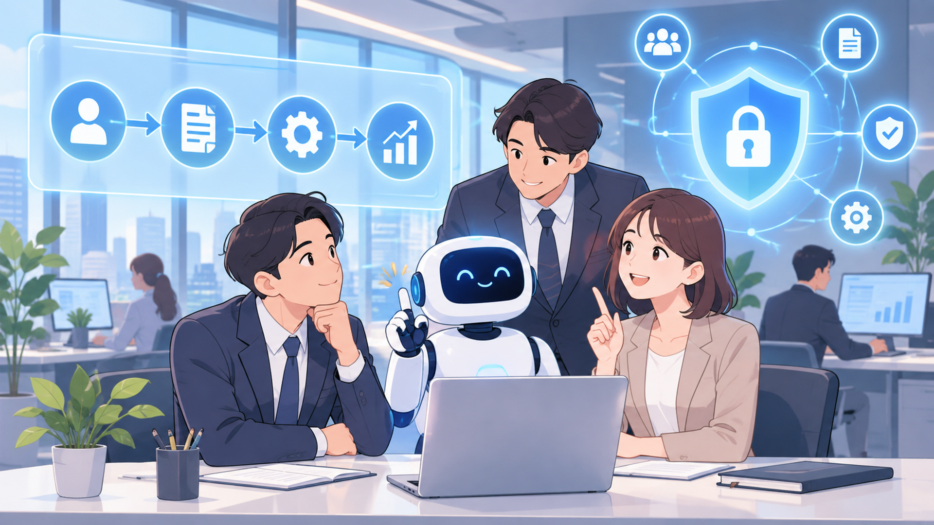 営業活動の自動化を成功させるための注意点を表す図解イラスト