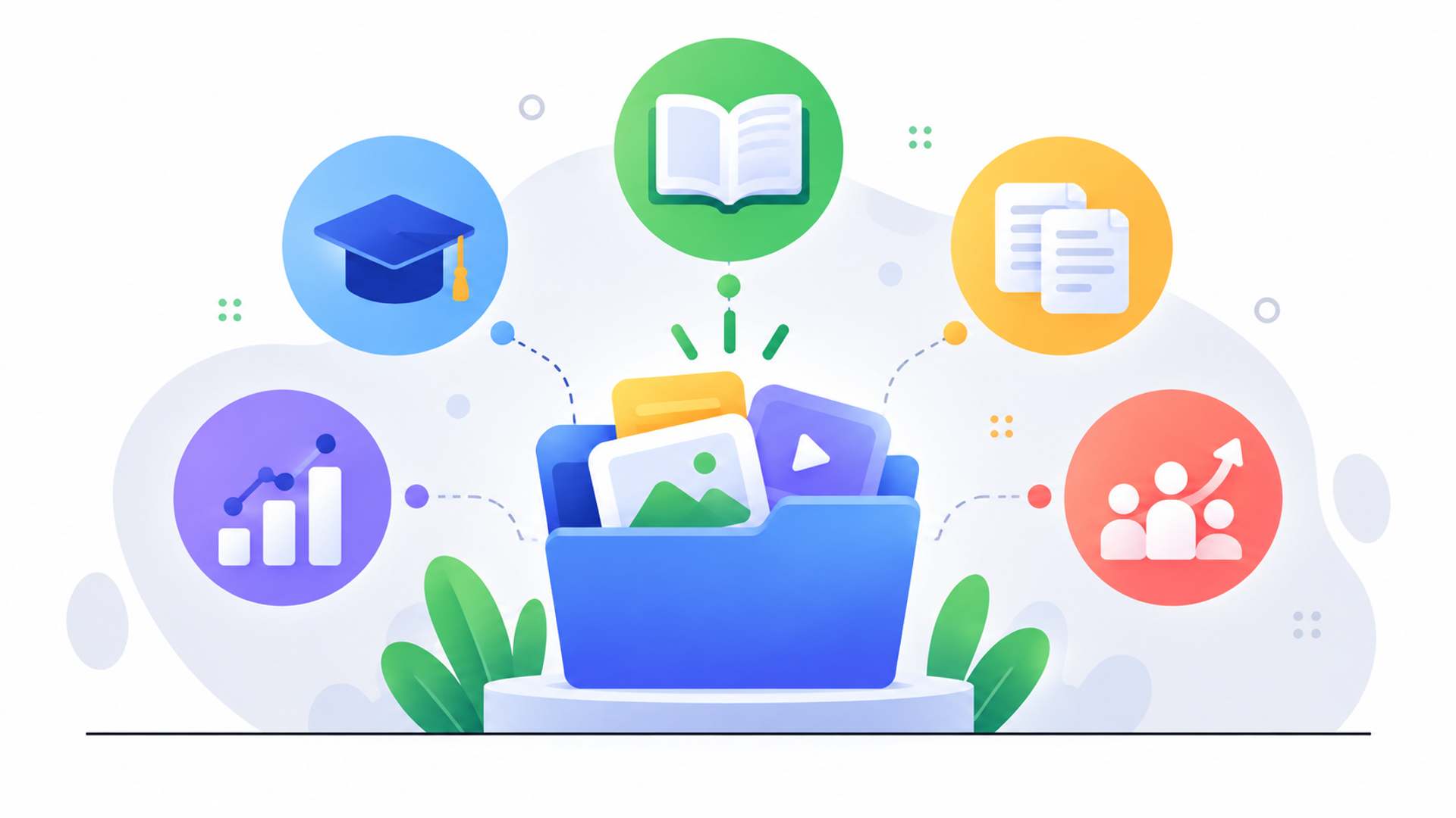 営業DXを推進するための関連リソースを表す図解イラスト