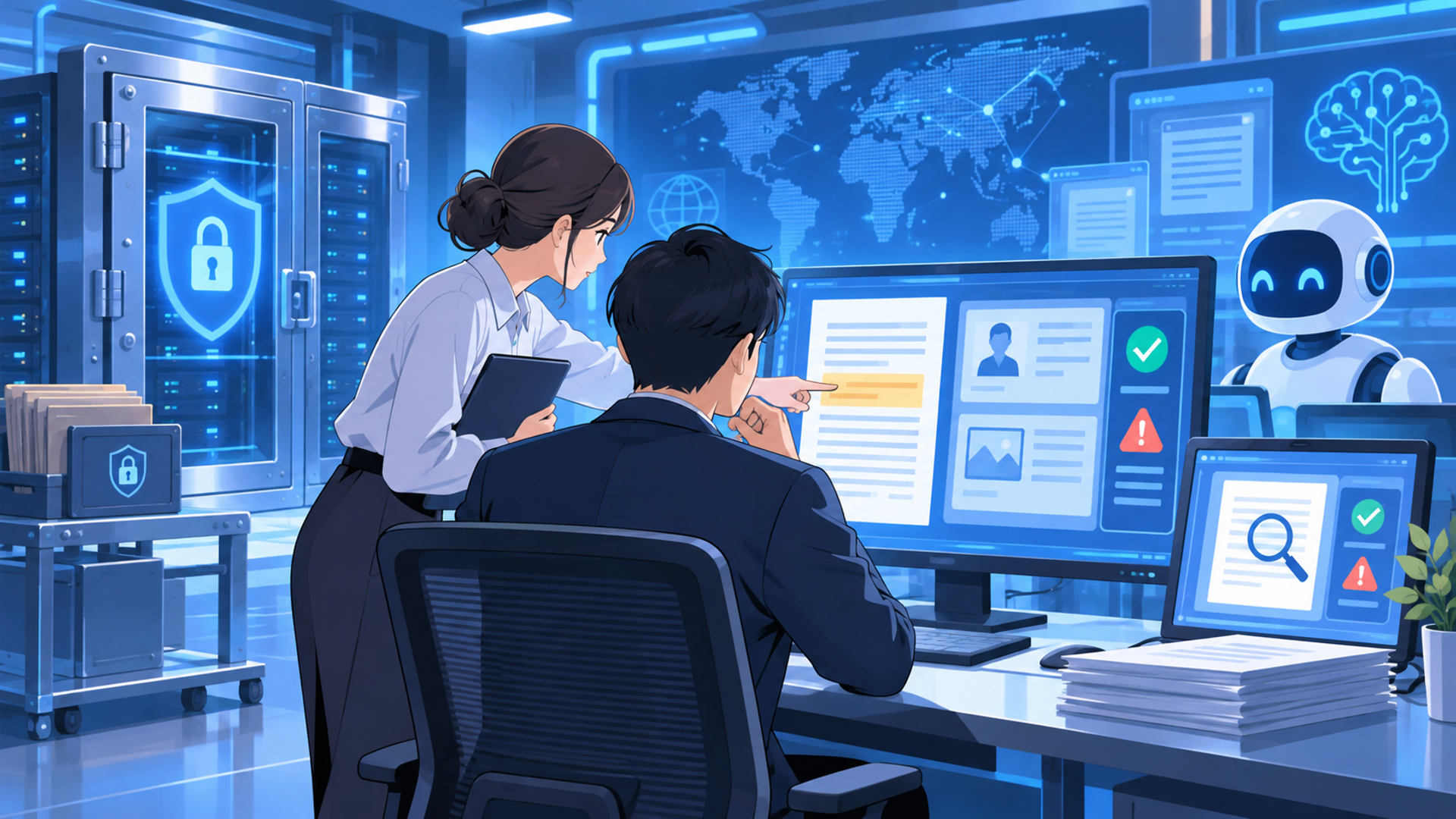 運用における注意点を表す図解イラスト