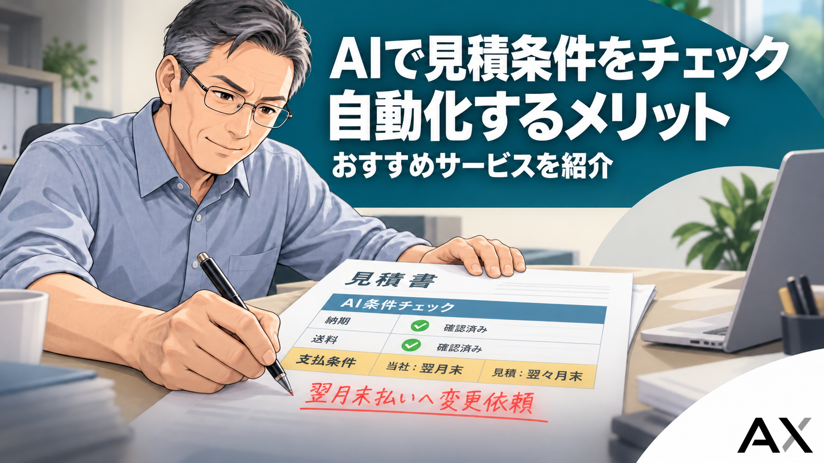 AIで見積条件のチェックを自動化するメリットとおすすめサービスを紹介