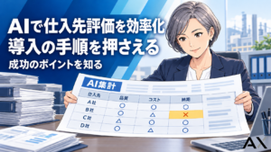 AIで仕入先評価を効率化する方法とは？導入手順と成功のポイントを解説