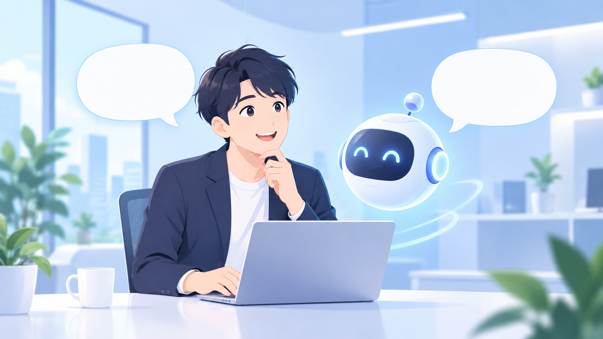 よくある質問と回答を表す図解イラスト
