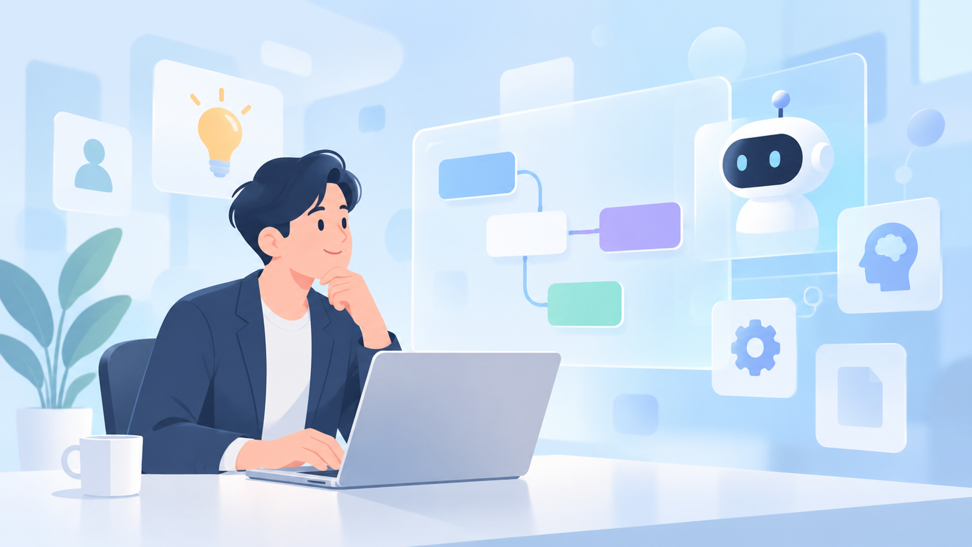 Difyを始める前に知っておきたい基本知識を表す図解イラスト