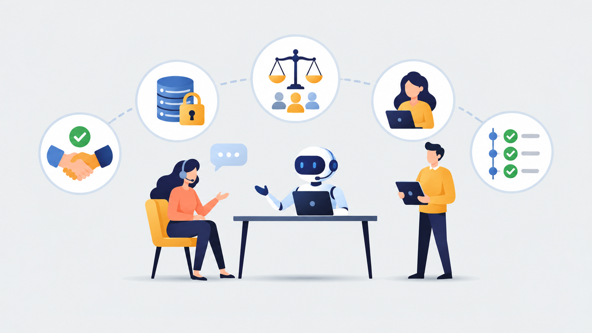 AI活用を業務成果につなげた企業の事例を表す図解イラスト