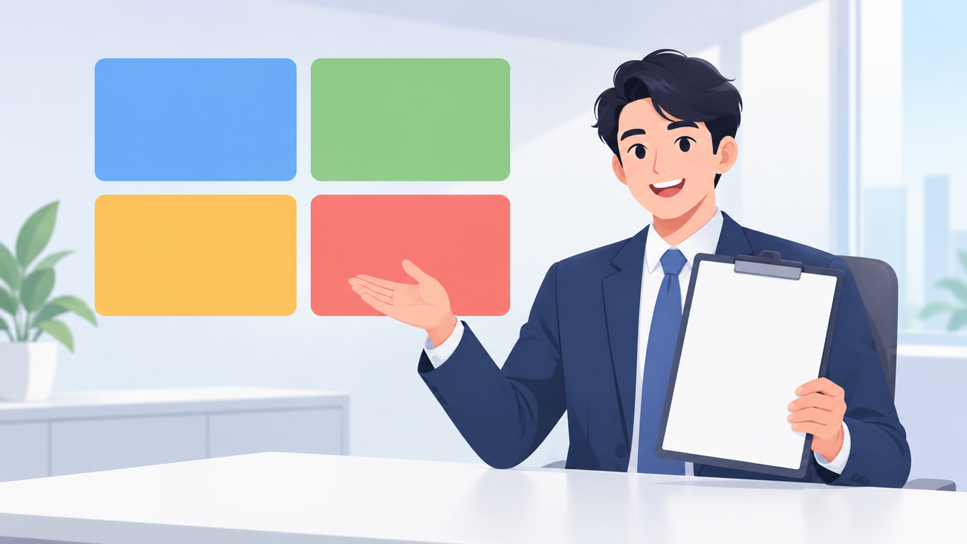 自社のAI導入度を測定するチェックリストを表す図解イラスト