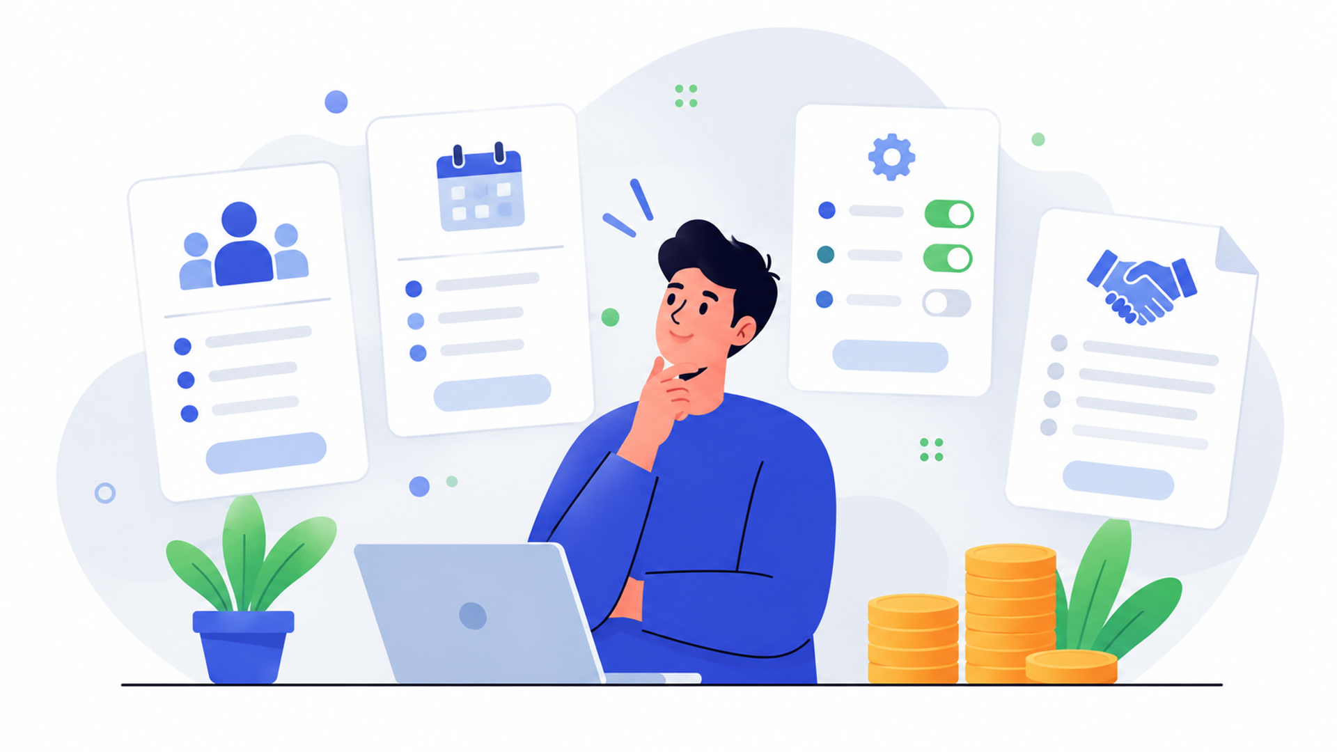 AIサーベイツールの一般的な課金形態と費用相場を表す図解イラスト
