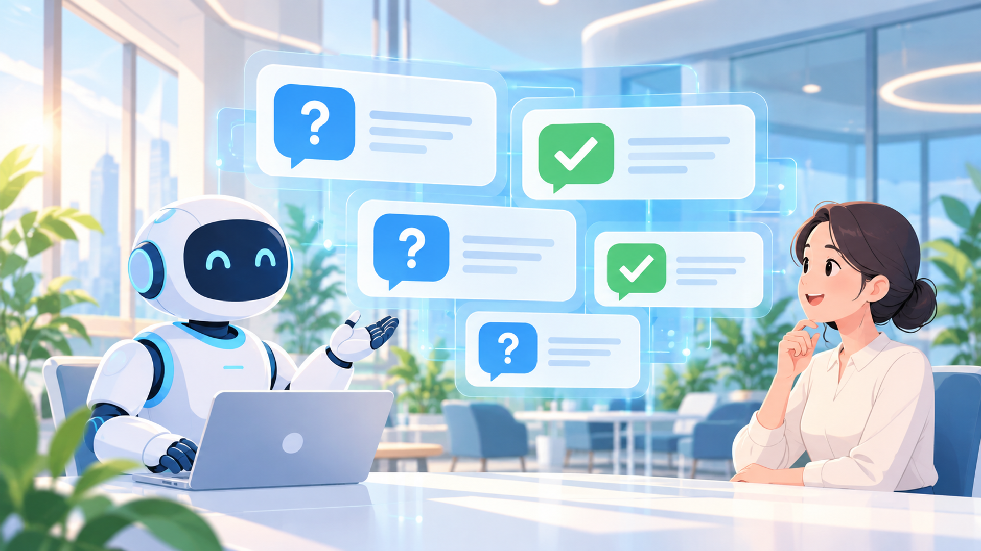 よくある質問（FAQ）を表す図解イラスト